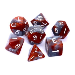 Kości RPG - Dwukolorowe - Brązowo-szare