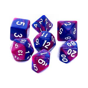 Kości RPG - Dwukolorowe - Granatowo-fioletowe
