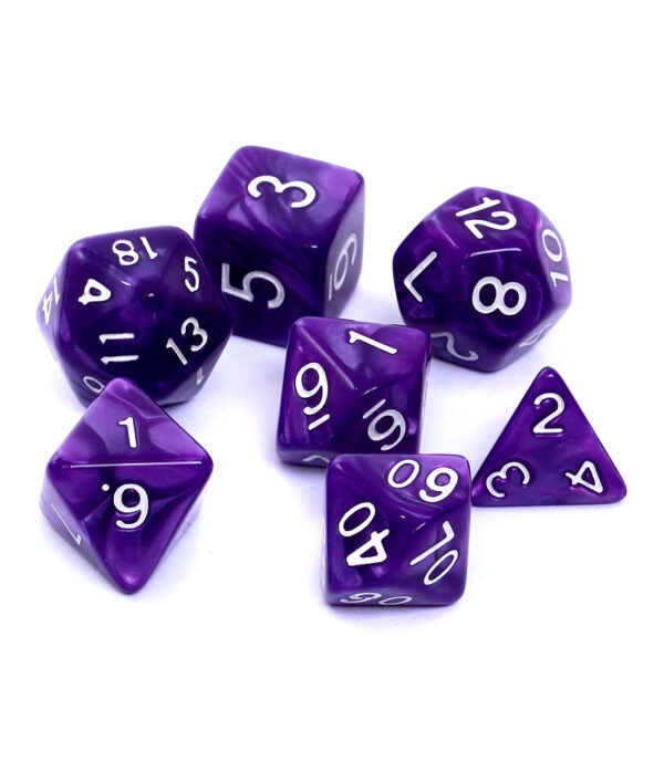 Kości RPG - Perłowe - Fioletowe