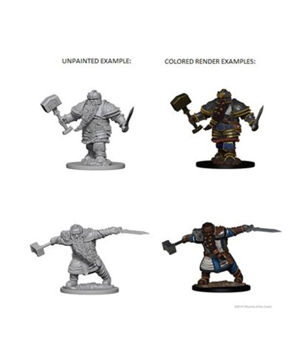 D&D Nolzur's Marvelous Miniatures: Male Dwarf Fighter (2 figurki)