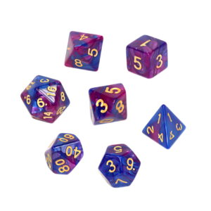 Kości RPG - Dwukolorowe - Ciemnoniebiesko-purpurowe