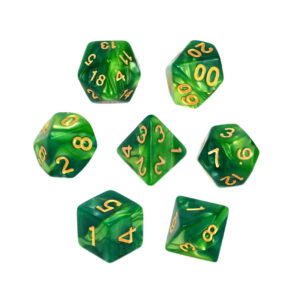 Kości RPG - Dwukolorowe - Miętowo-zielone