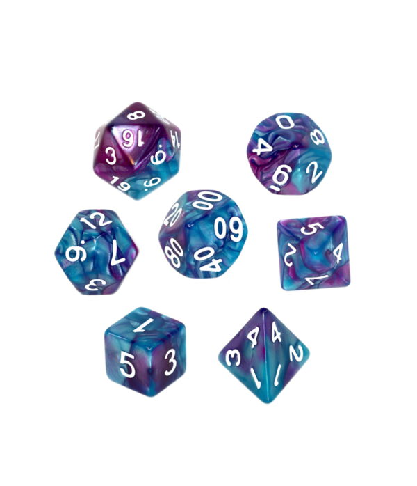 Kości RPG - Dwukolorowe - Niebiesko-fioletowe