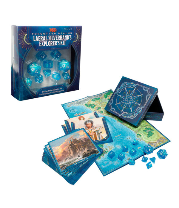 D&D "Laeral Silverhand's Explorer's Kit" Zestaw Kości RPG + Akcesoria - obrazek 3