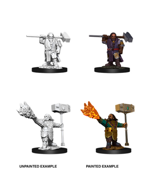 D&D Nolzur's Marvelous Miniatures: Male Dwarf Cleric v2 (2 figurki)