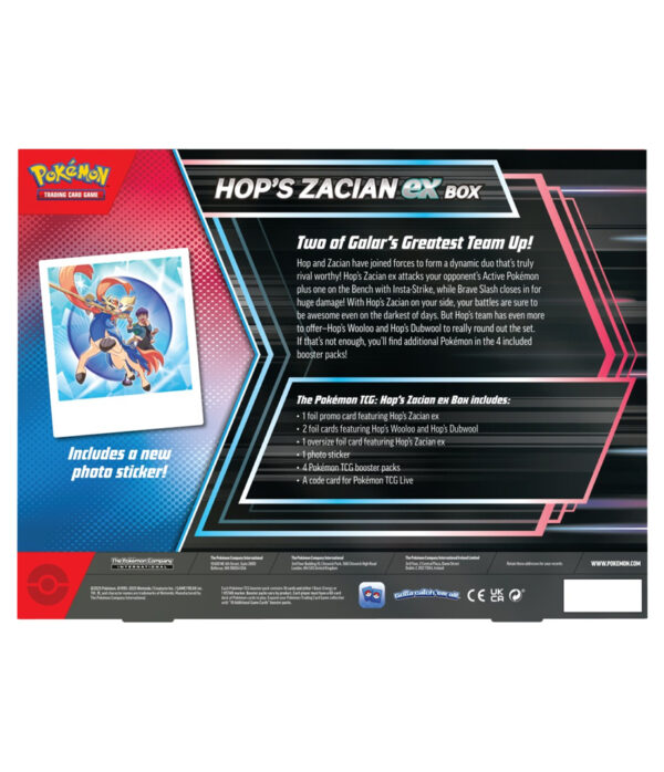 Pokémon TCG: Hop's Zacian ex Box (PREORDER) - obrazek 2