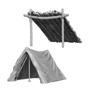 Deep Cuts Unpainted Miniatures: Tent & Lean-to (2 figurki)
