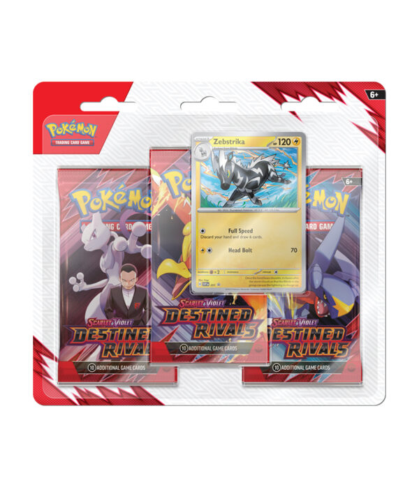 Pokémon TCG: Destined Rivals - 3PK Blister - Zebstrika