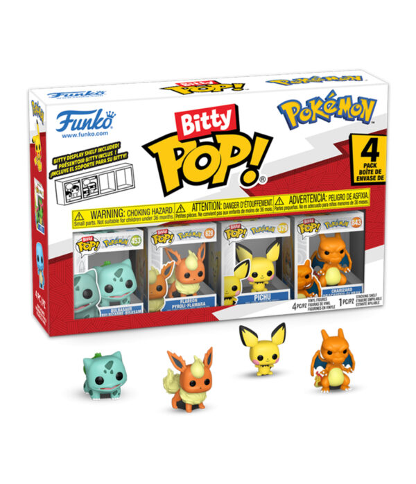 Funko Bitty POP! Pokémon - Bulbasaur, Flareon, Pichu, Charizard