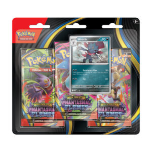Pokémon TCG: Phantasmal Flames - 3PK Blister - Weavile (PREORDER)