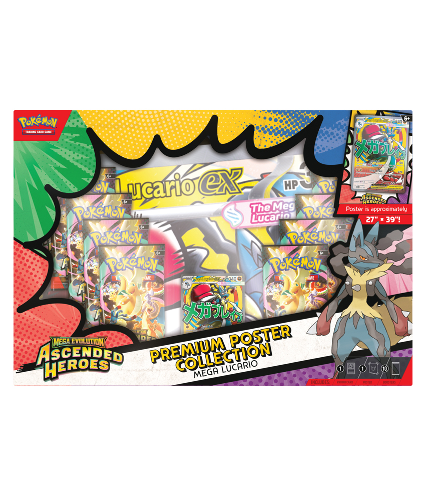 Pokémon TCG: Ascended Heroes - Premium Poster Collection - Mega Lucario (PREORDER)