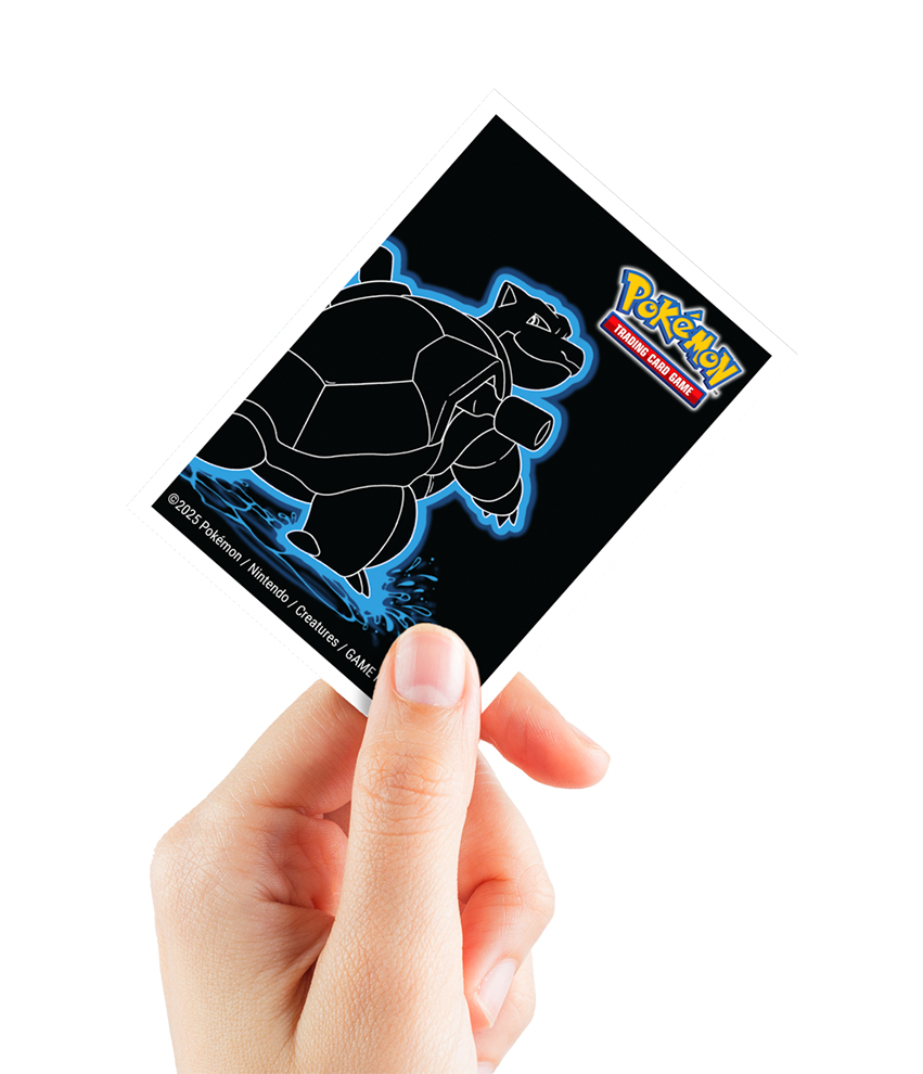 Pokémon TCG: Ultra PRO APEX Sleeves - Neon Kanto: Blastoise (105szt.) - obrazek 2