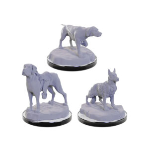 Deep Cuts Unpainted Miniatures W22: Dog Companions (3 figurki)