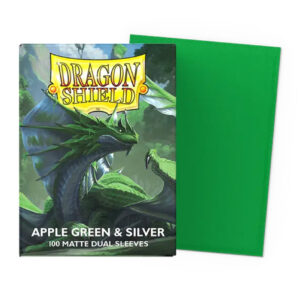 Koszulki "Dragon Shield" Dual Matte: Apple Green & Silver - 100szt.