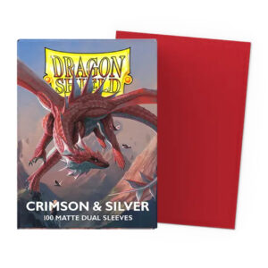 Koszulki "Dragon Shield" Dual Matte: Crimson & Silver - 100szt.