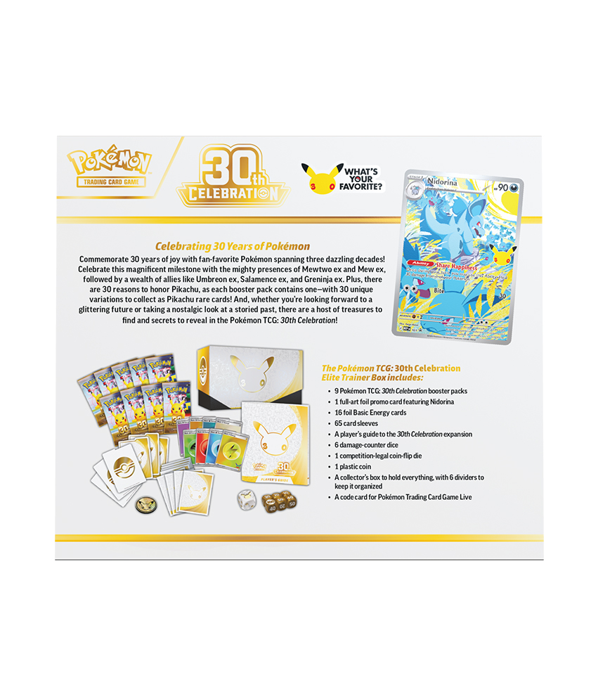 Pokémon TCG: 30th Celebration - Elite Trainer Box (PREORDER) - obrazek 2